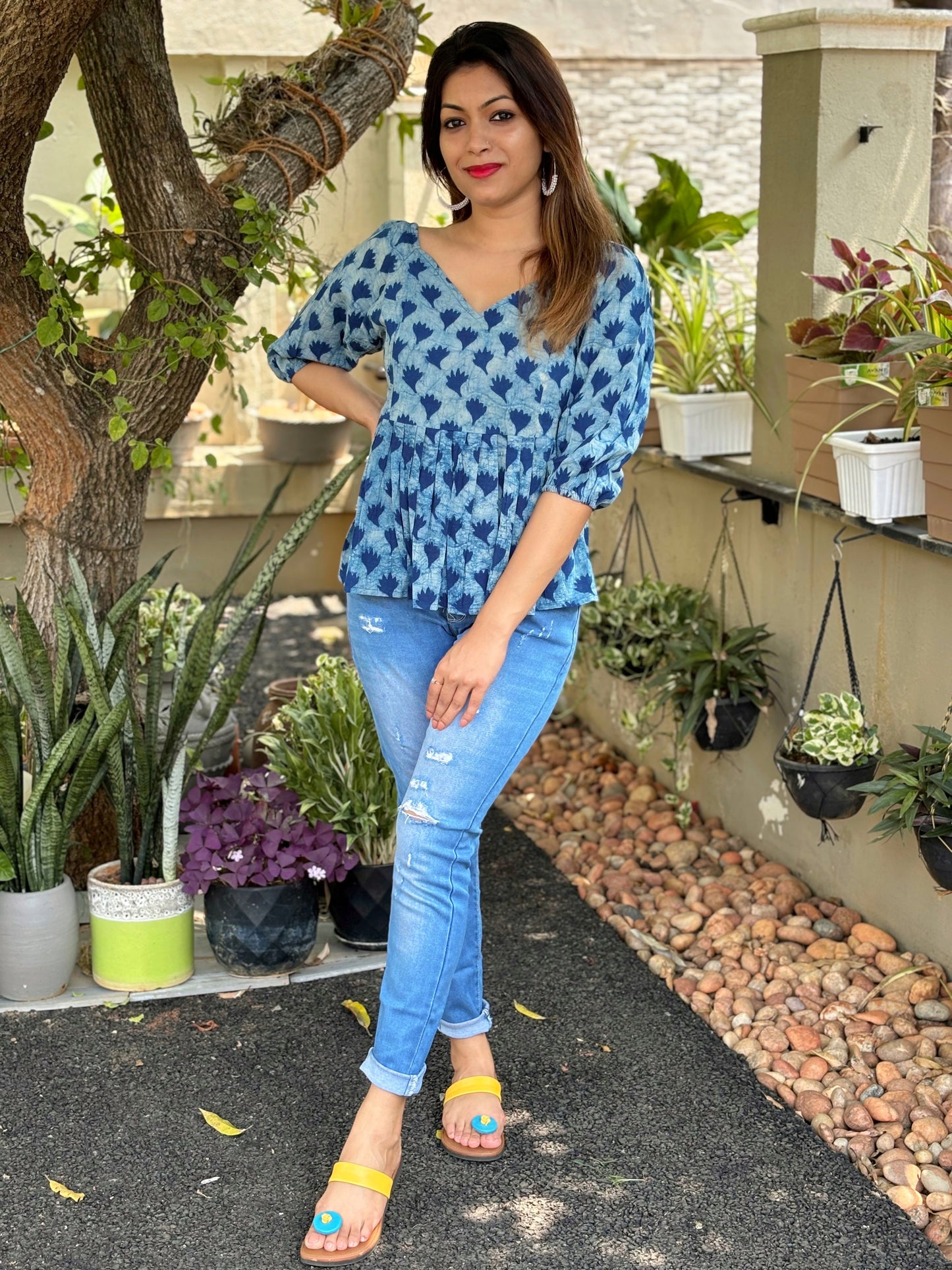 Indigo Short Top