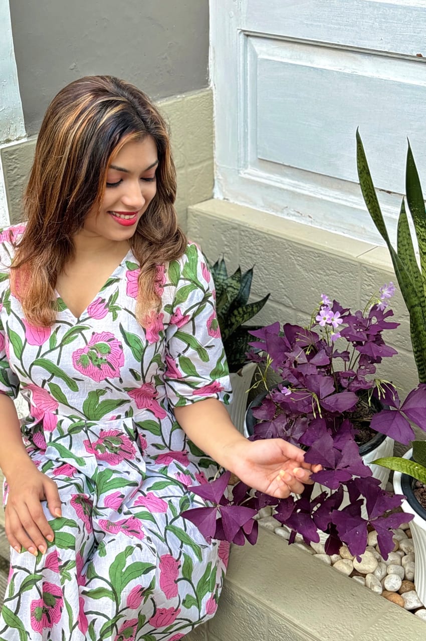Gulabi Block Printed Dress