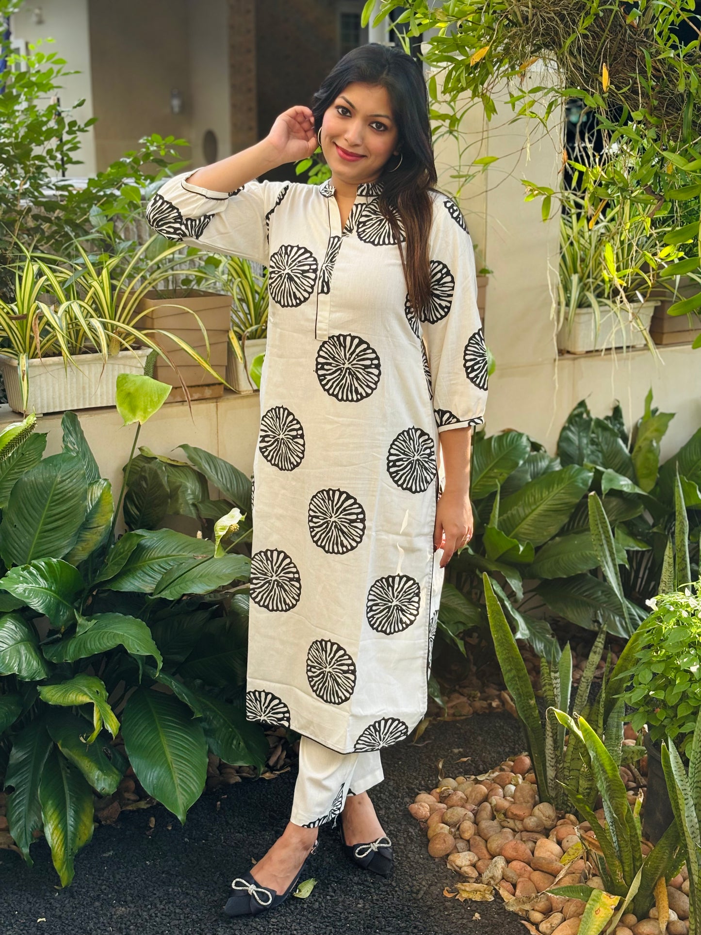 Pomegranate Block Printed Cotton Co-ord Set