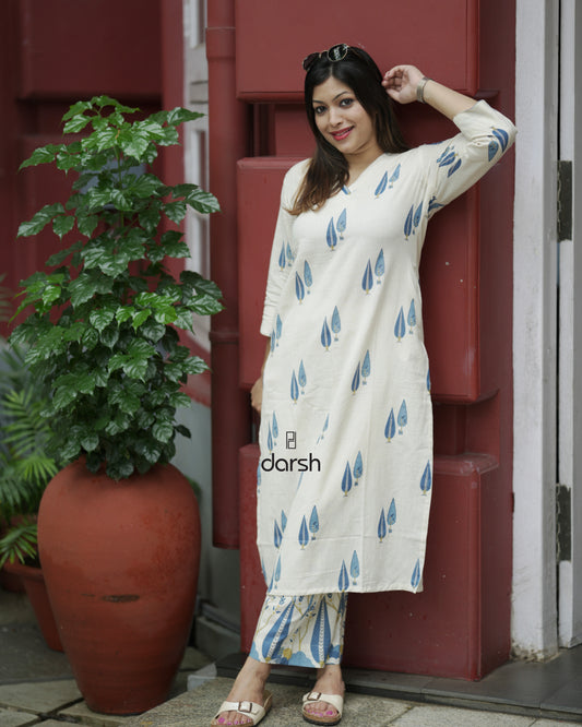 Blue Floral Co-ord Set