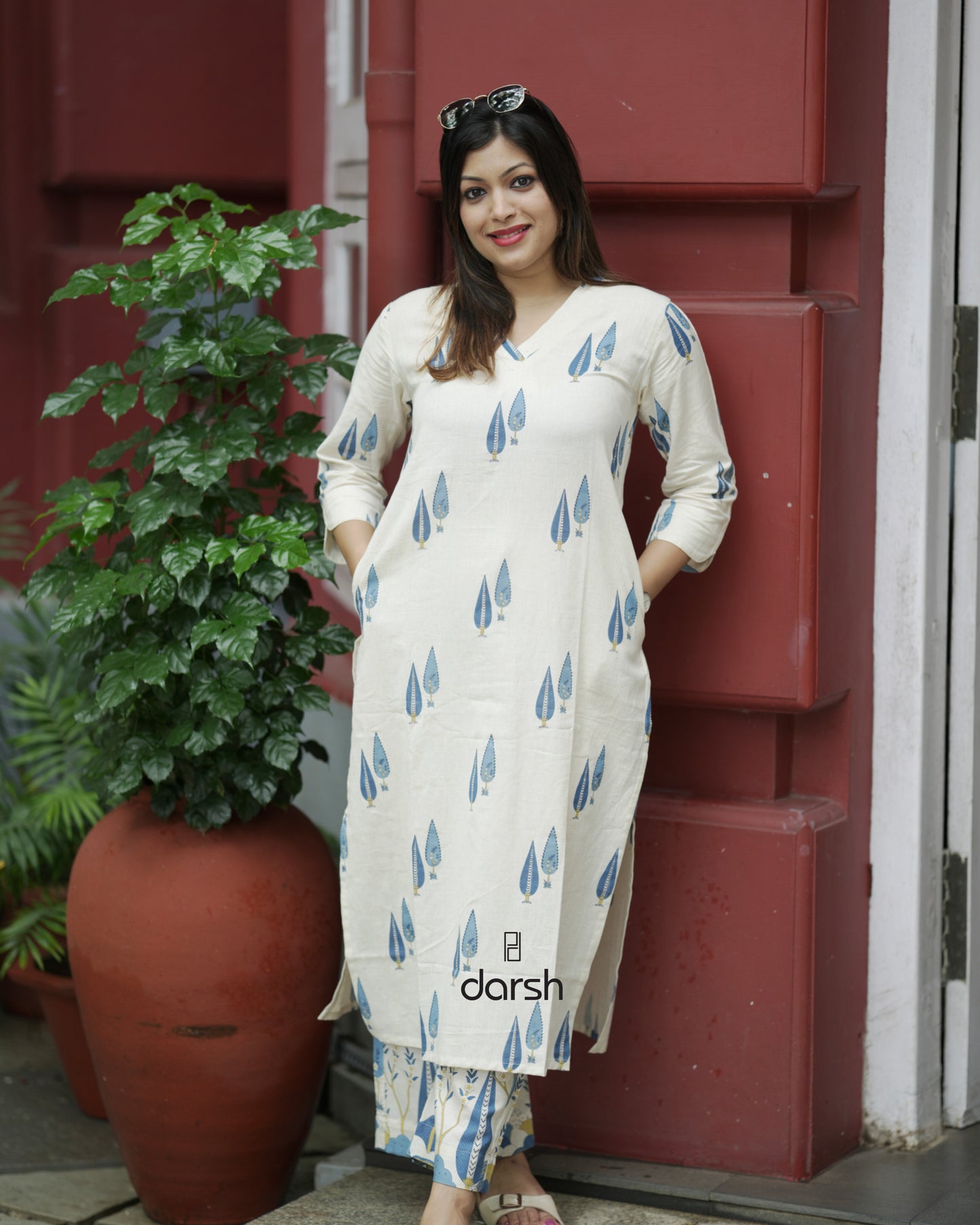 Blue Floral Co-ord Set