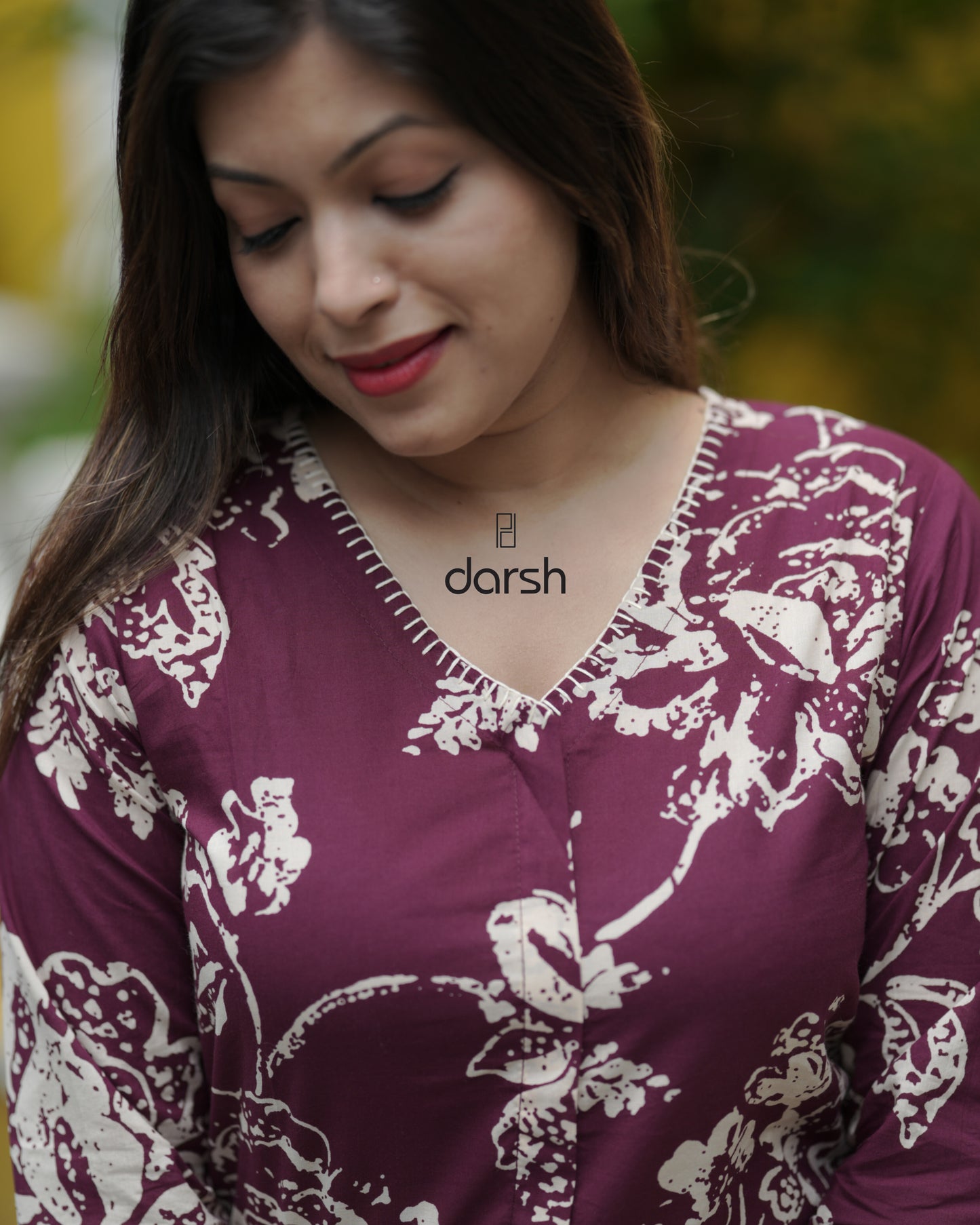 Wine Floral Co-ord Set