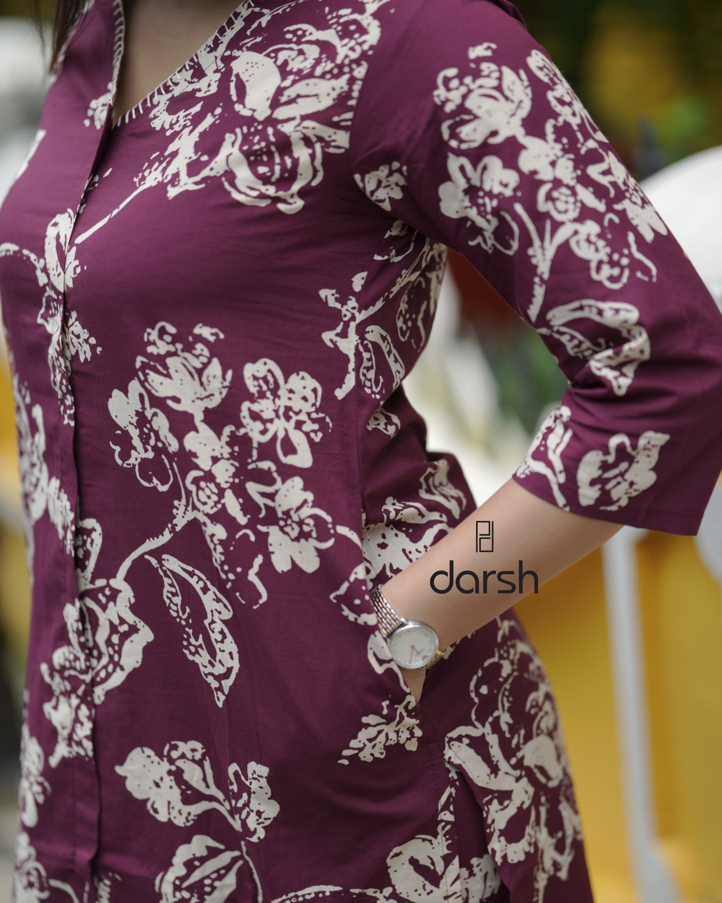 Wine Floral Co-ord Set