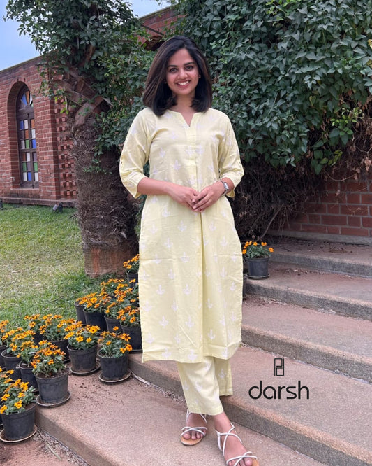 Pastel Yellow Co-ord Set