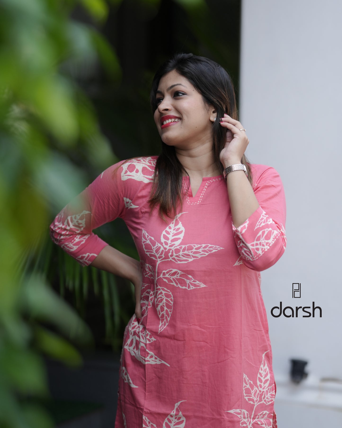 Peach Big Floral Co-ord Set