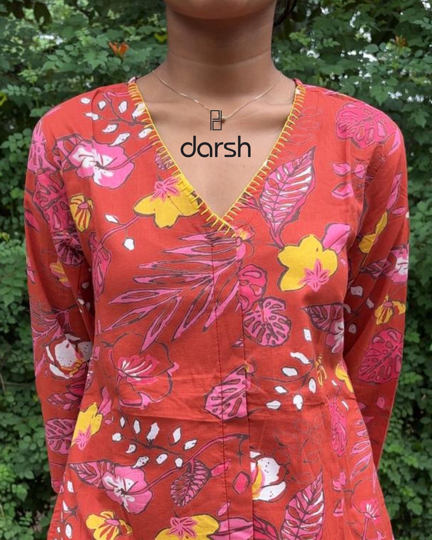 Rust Orange Floral Co-ord Set