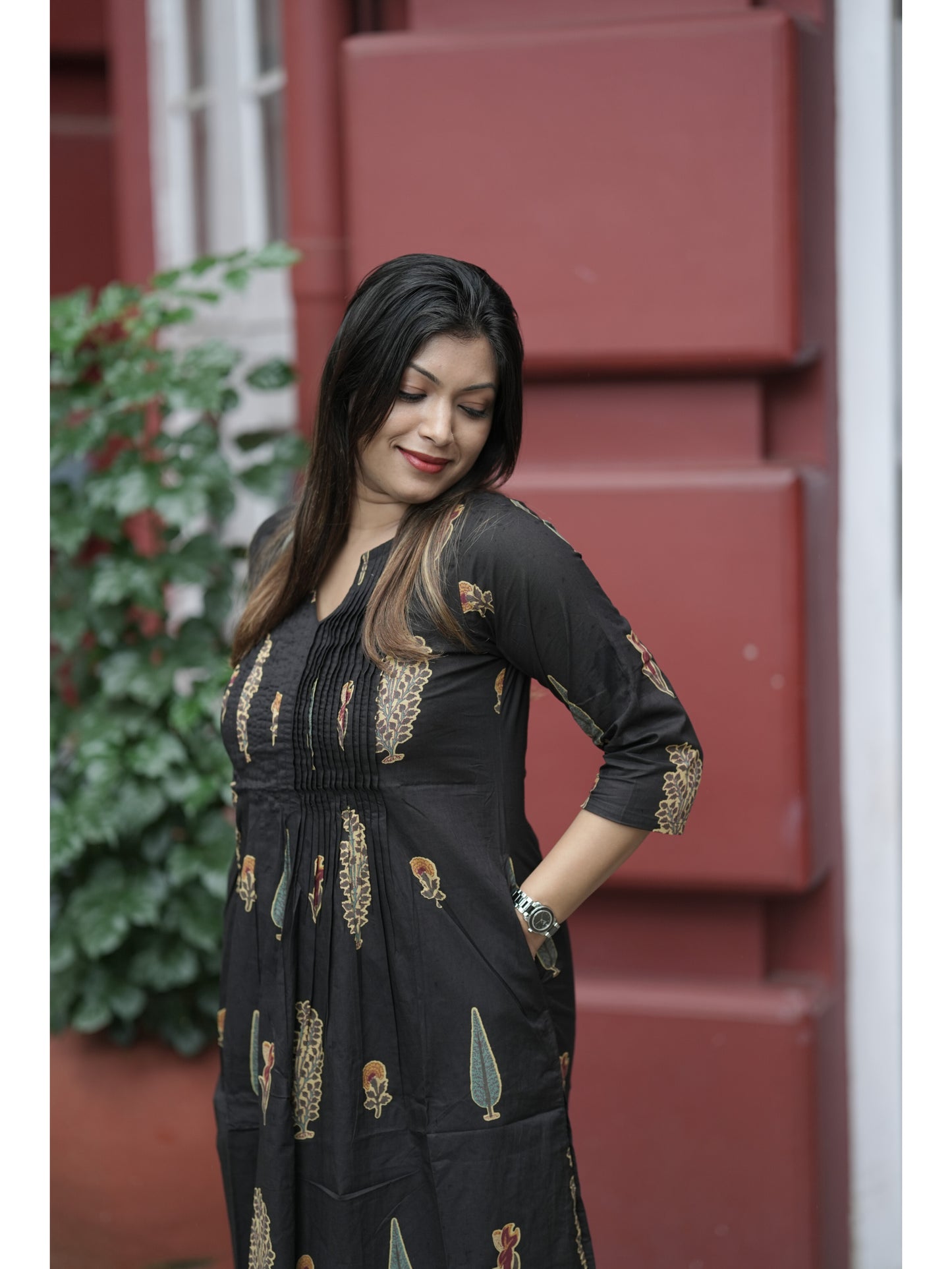 Black Sanganeri Floral Co-ord Set