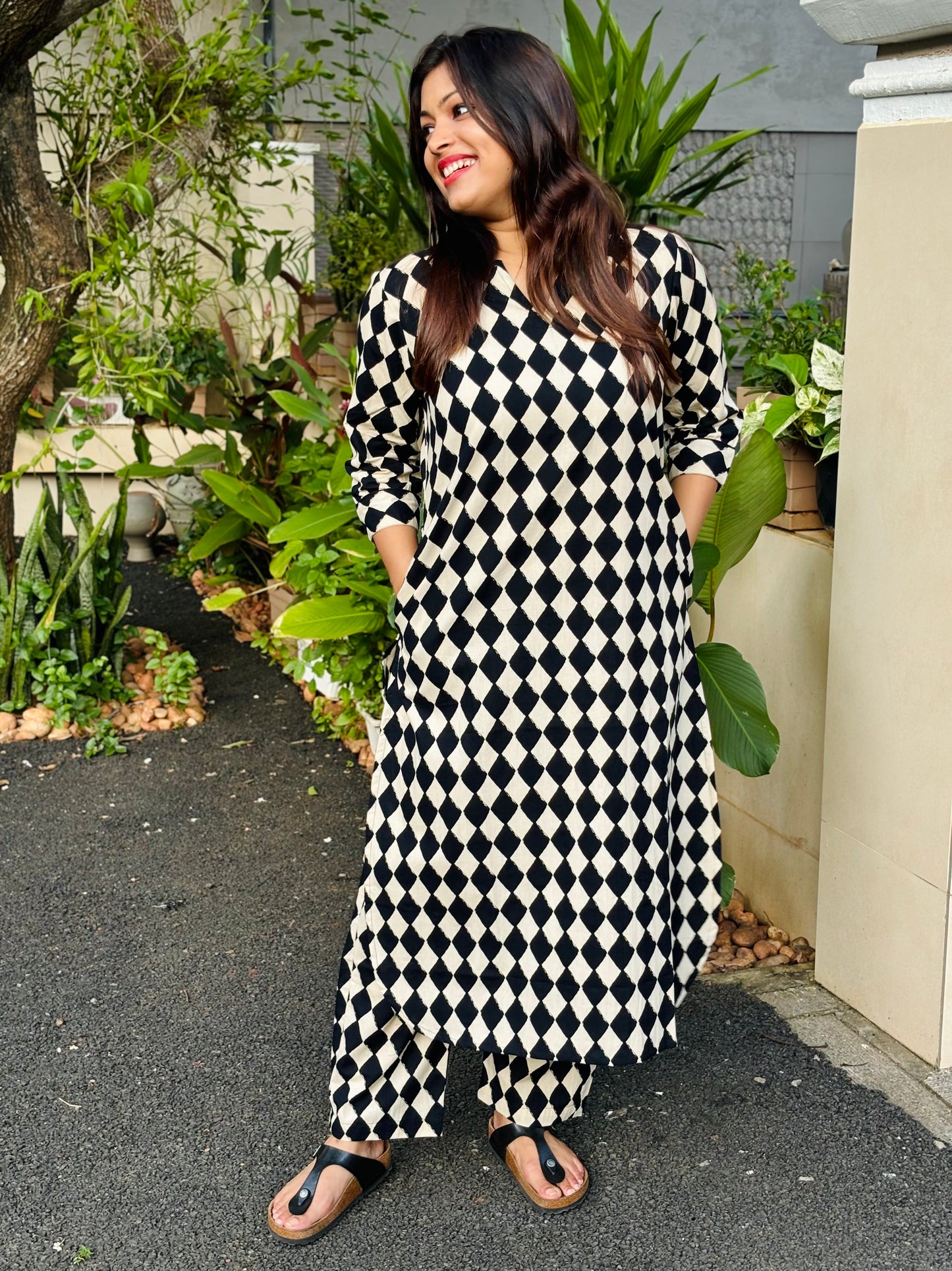 Black Diamond Print Co-ord Set