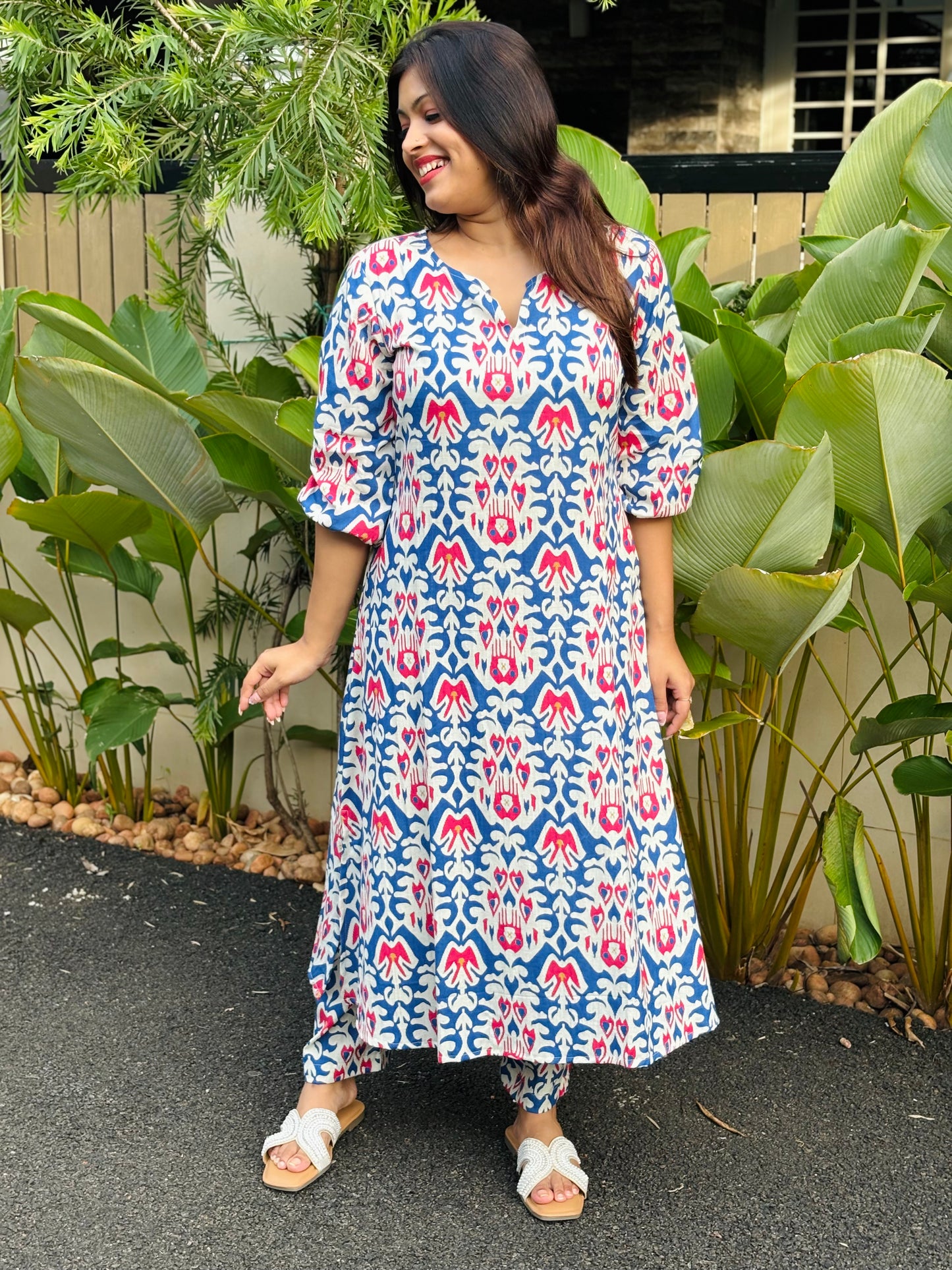 Blue & White Urban Print Co-ord Set