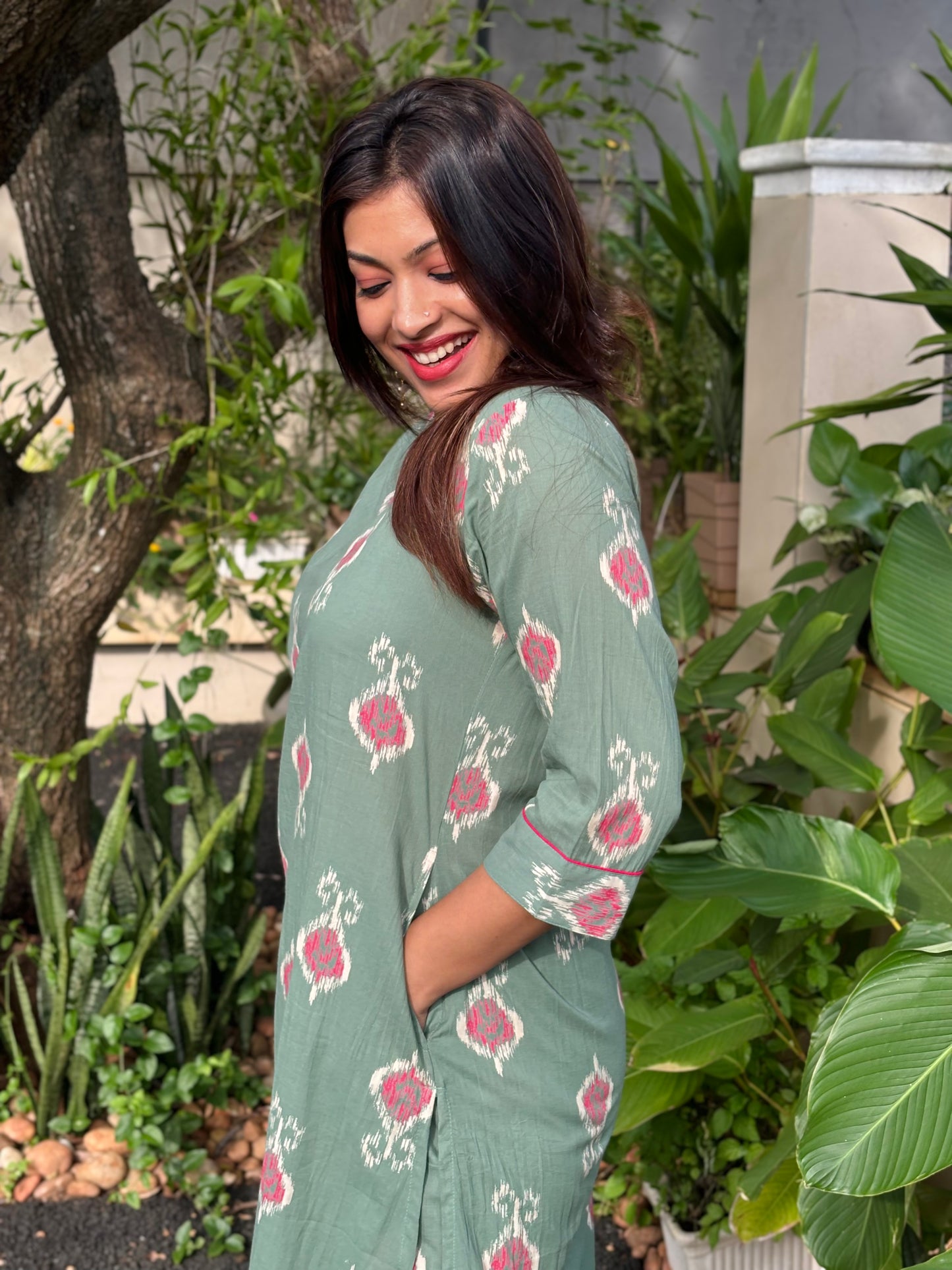 Sea Green Cotton Co-ord Set