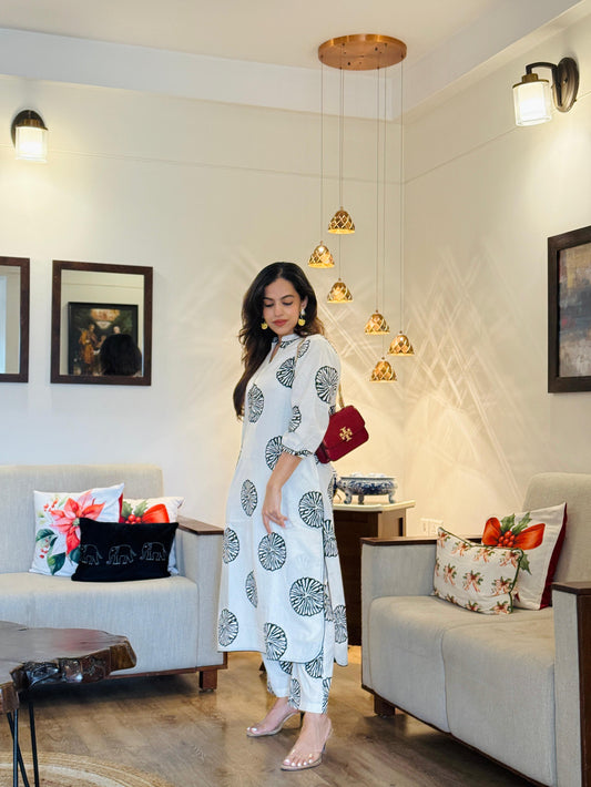 Pomegranate Block Printed Cotton Co-ord Set