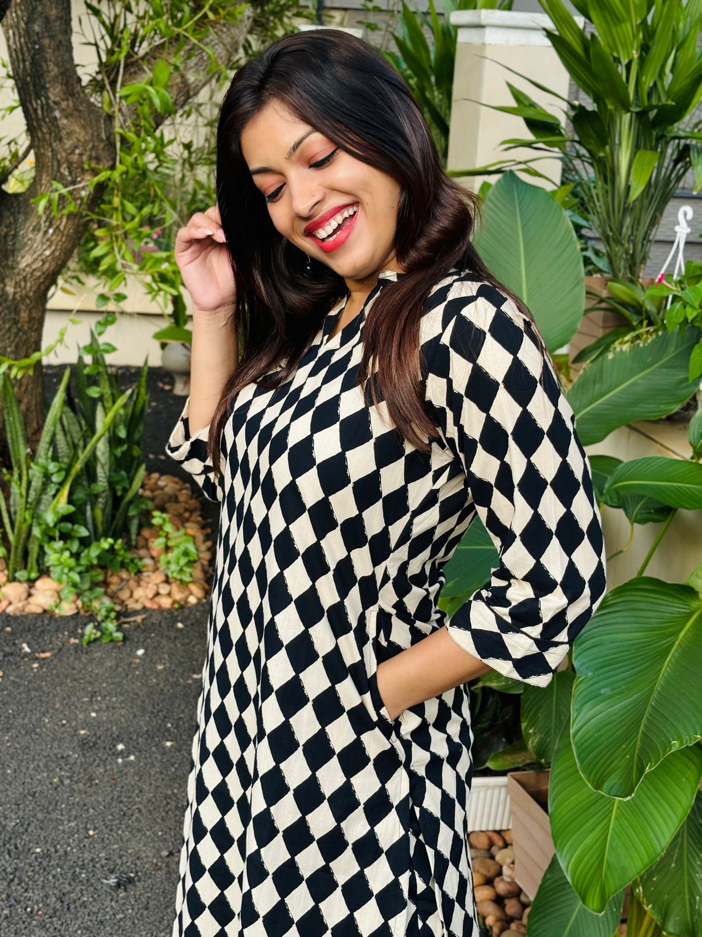 Black Diamond Print Co-ord Set
