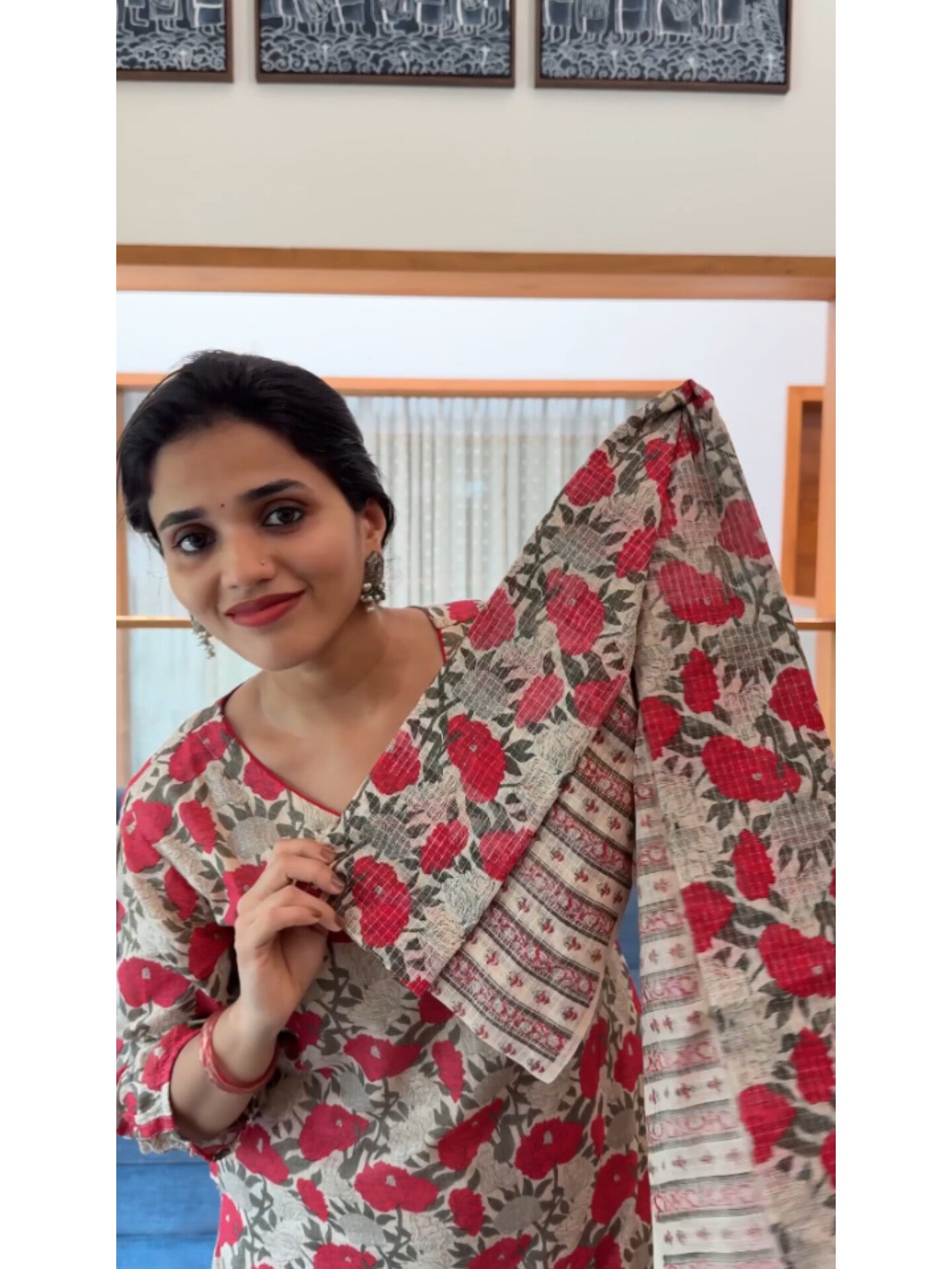Gulaab Kota Doria Kurta Set (With Lining) Product Code : GULAABKS130