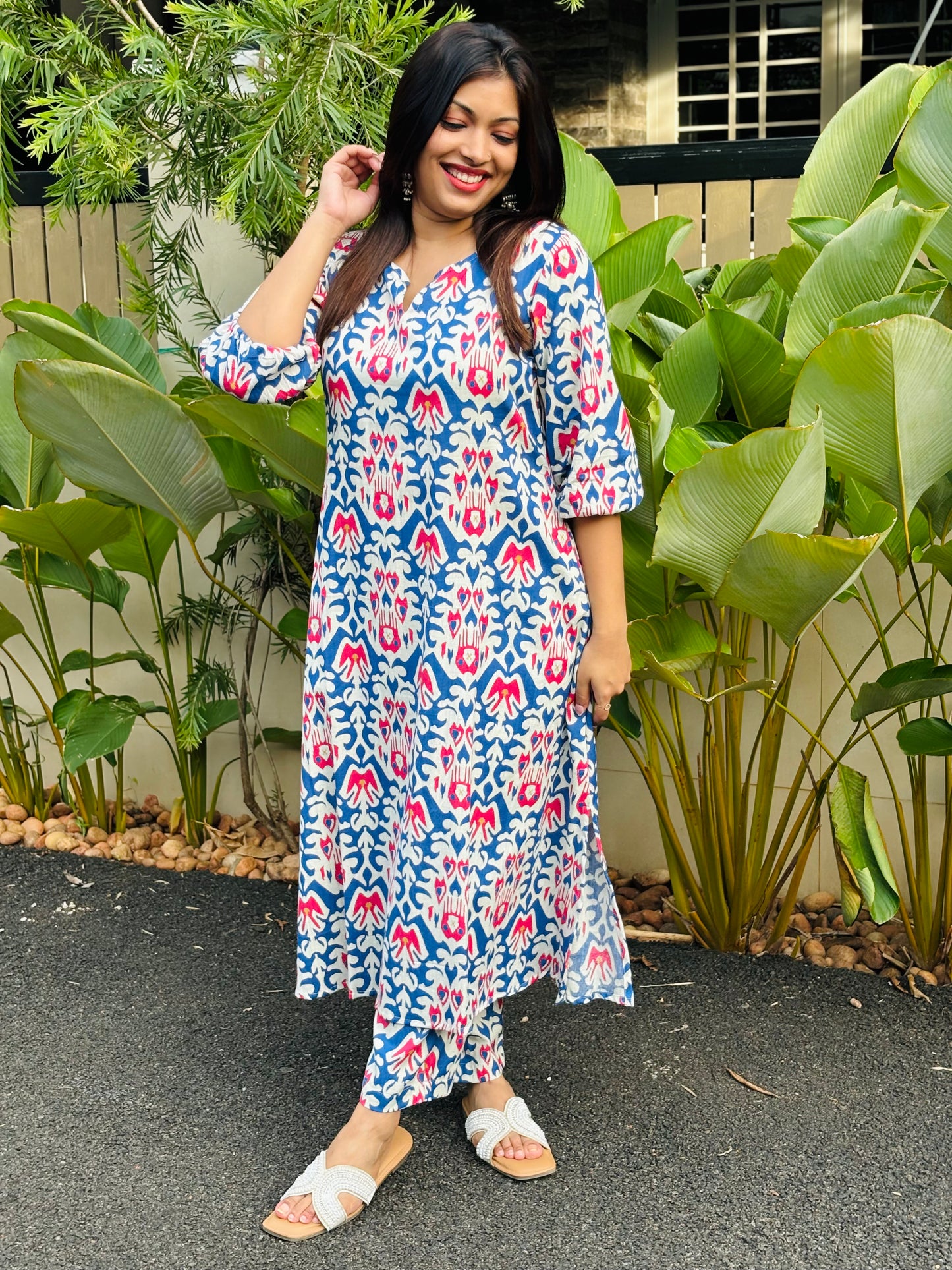 Blue & White Urban Print Co-ord Set