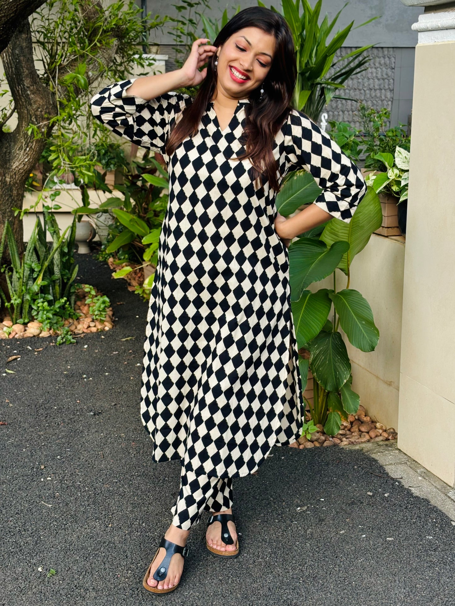 Black Diamond Print Co-ord Set