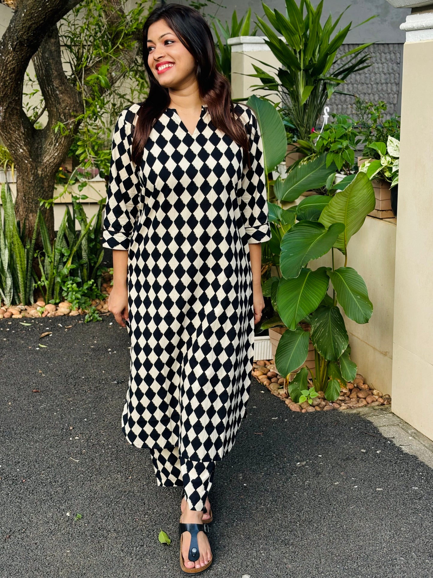 Black Diamond Print Co-ord Set