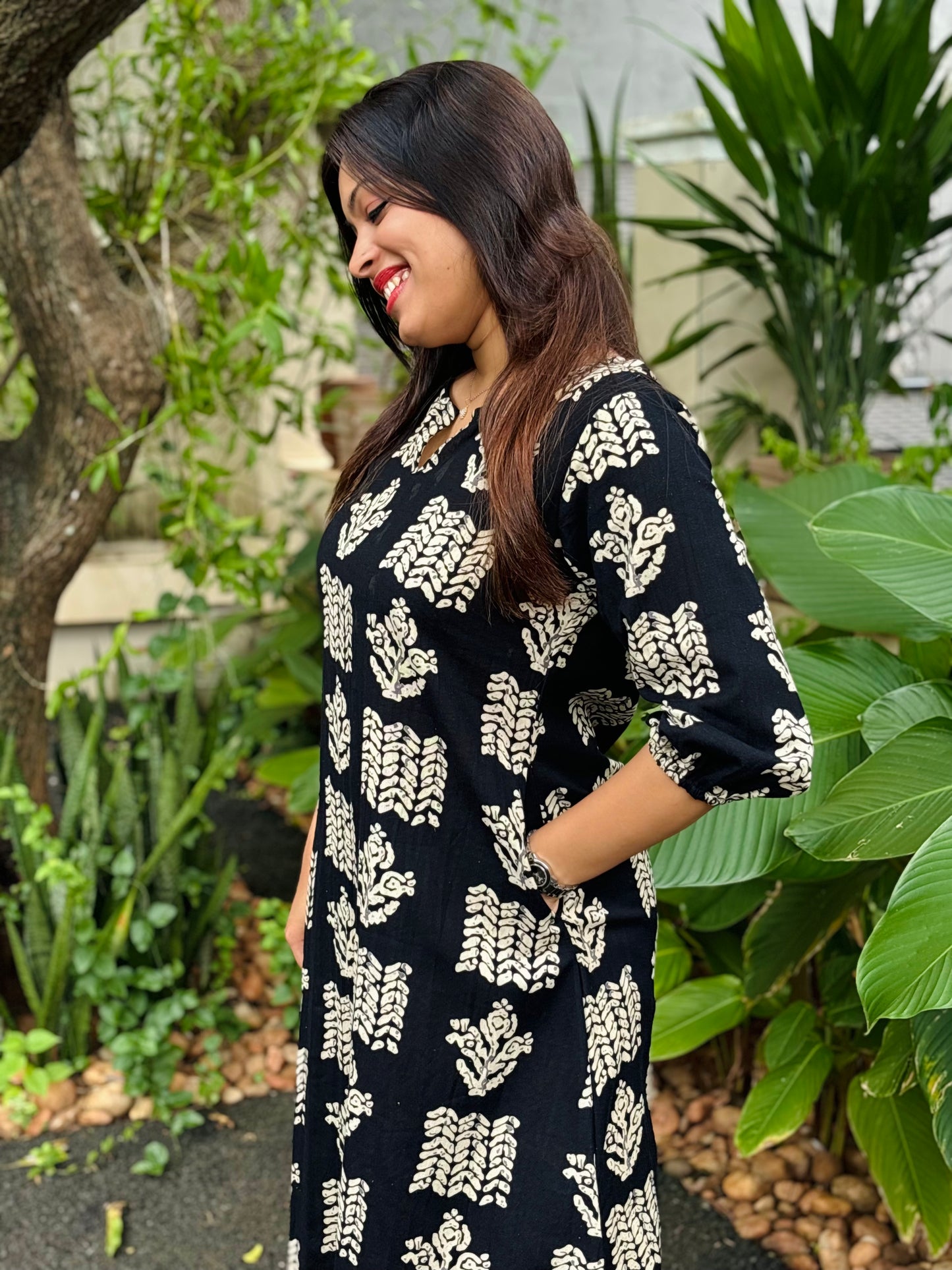Black Floral Co-ord Set